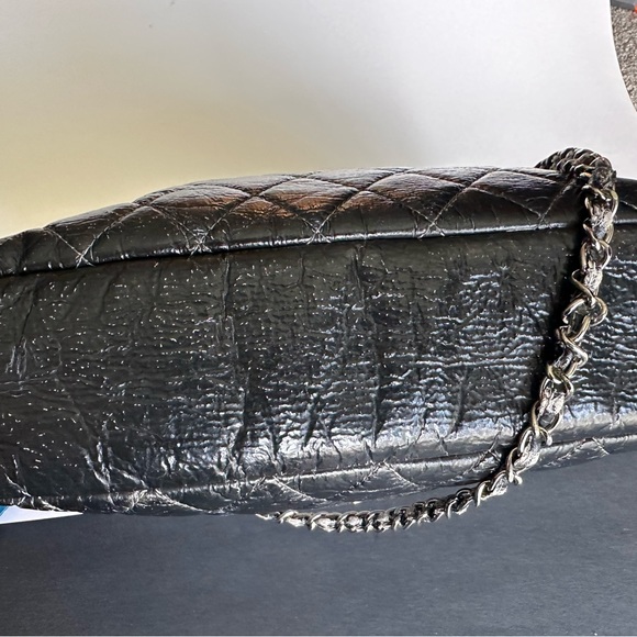 [SOLD] Chanel Vinyl Quilted Jumbo Melrose Degrade Flap Bag - Picture 11 of 16